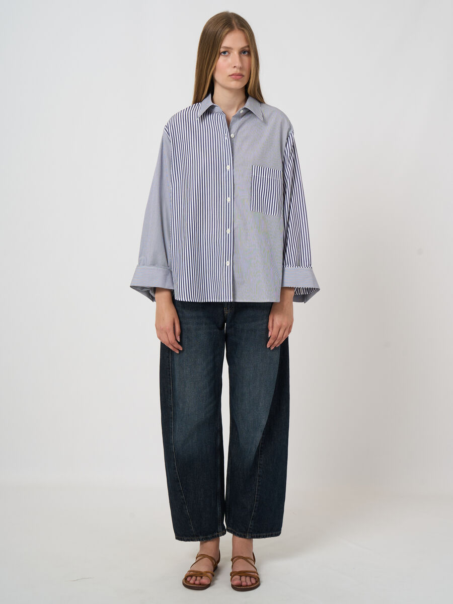 Mixed striped blouse image number 4