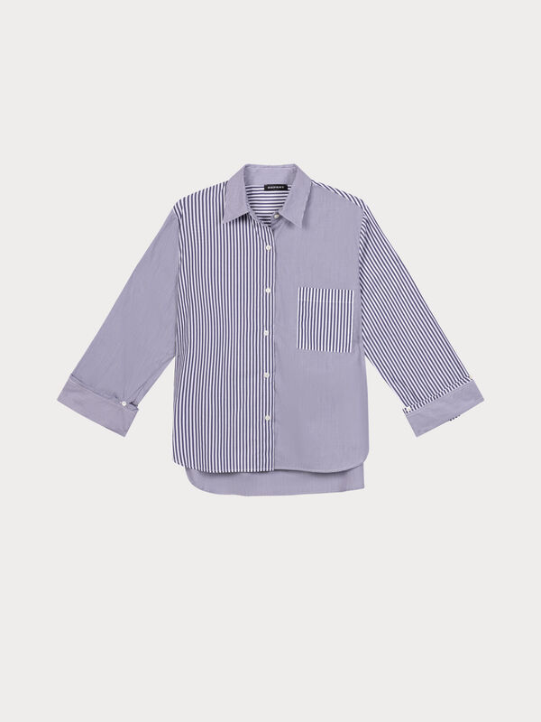 Mixed striped blouse image number 5