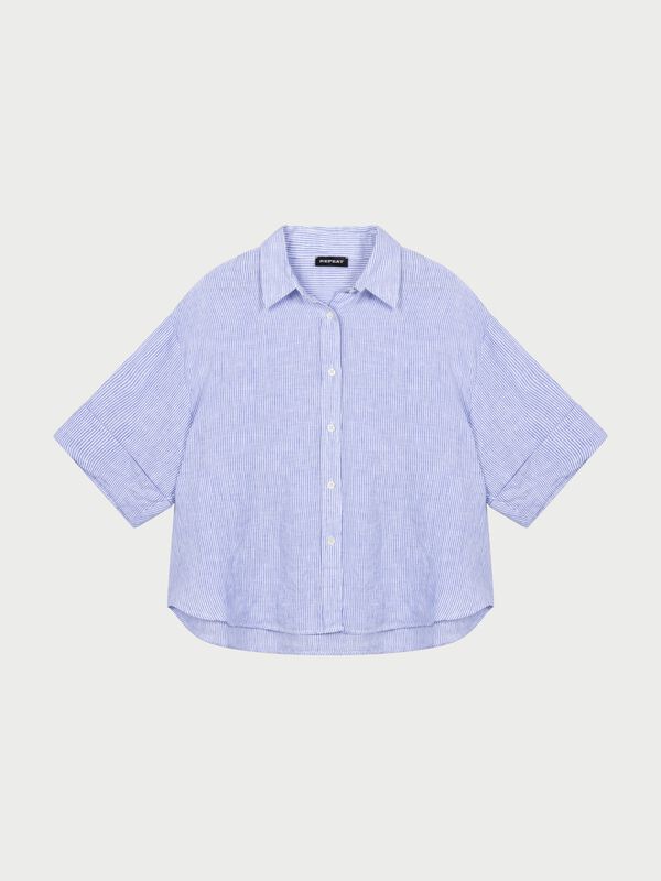 Chemisier à rayures en lin image number 0