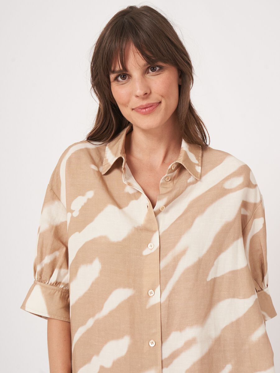 Hemdkleid mit Tierdruck aus Leinenmischung  image number 2