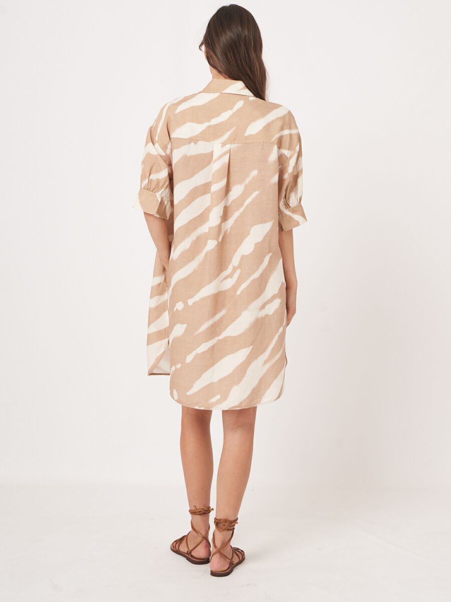 Hemdkleid mit Tierdruck aus Leinenmischung  image number 3