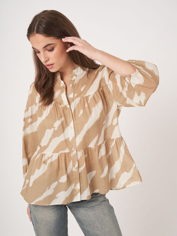 Gelaagde blouse met print image number 0