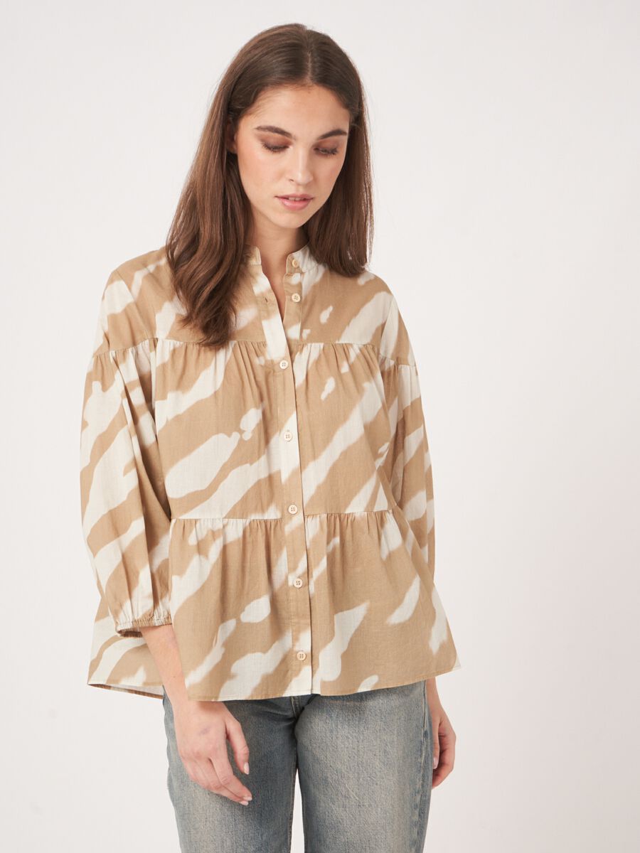 Gelaagde blouse met print image number 2