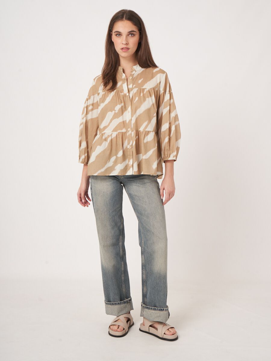 Gelaagde blouse met print image number 5