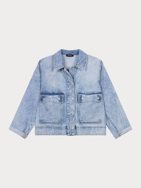 Jeansjacke mit &uuml;bergro&szlig;en Taschen image number 5