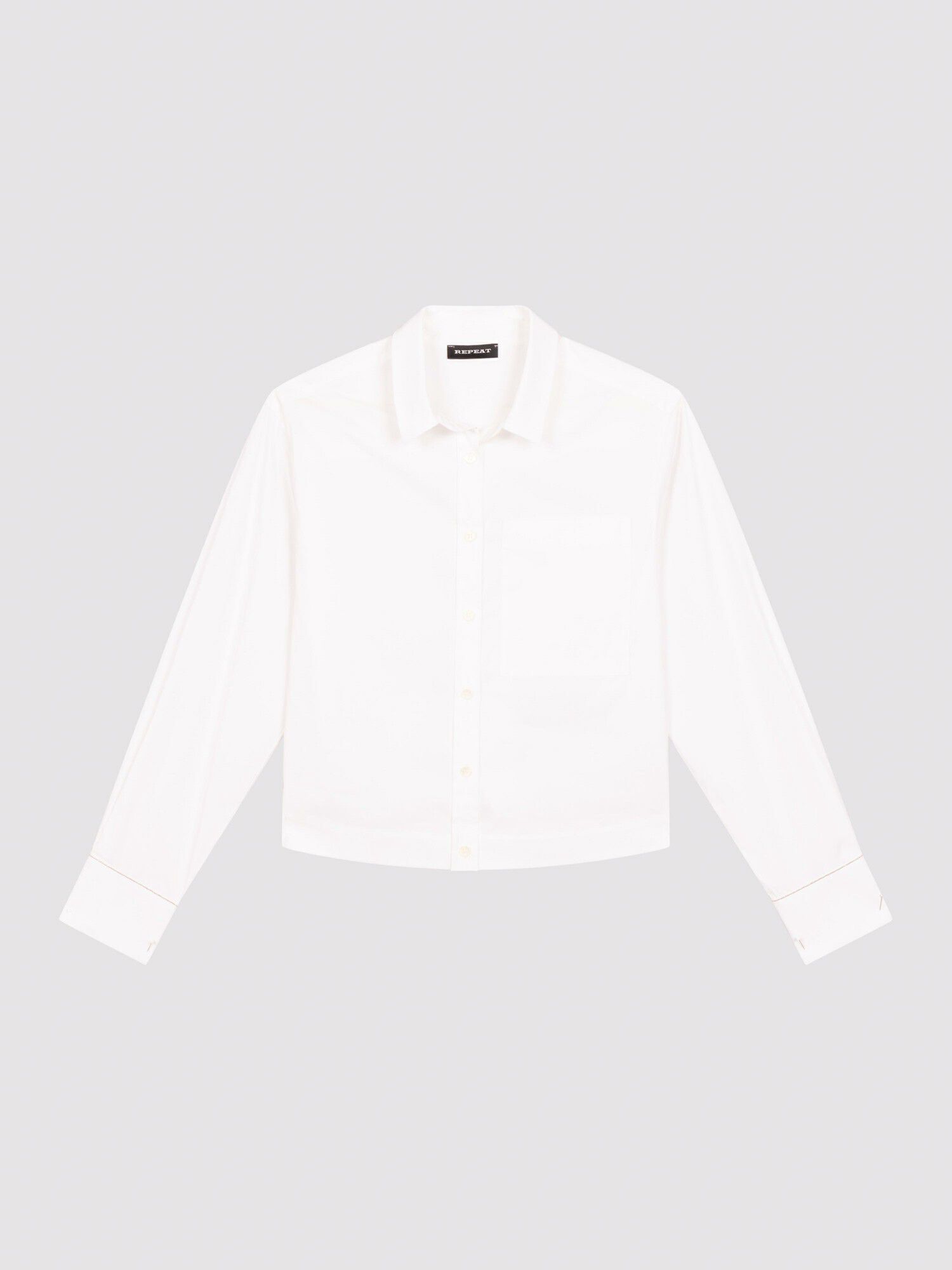 Poplin blouse van stretch katoen afbeelding