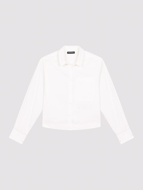 Long sleeve poplin shirt image number 0