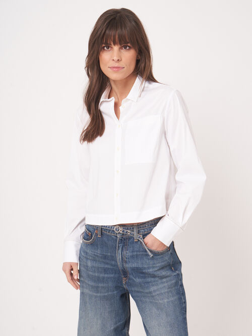 Long sleeve poplin shirt