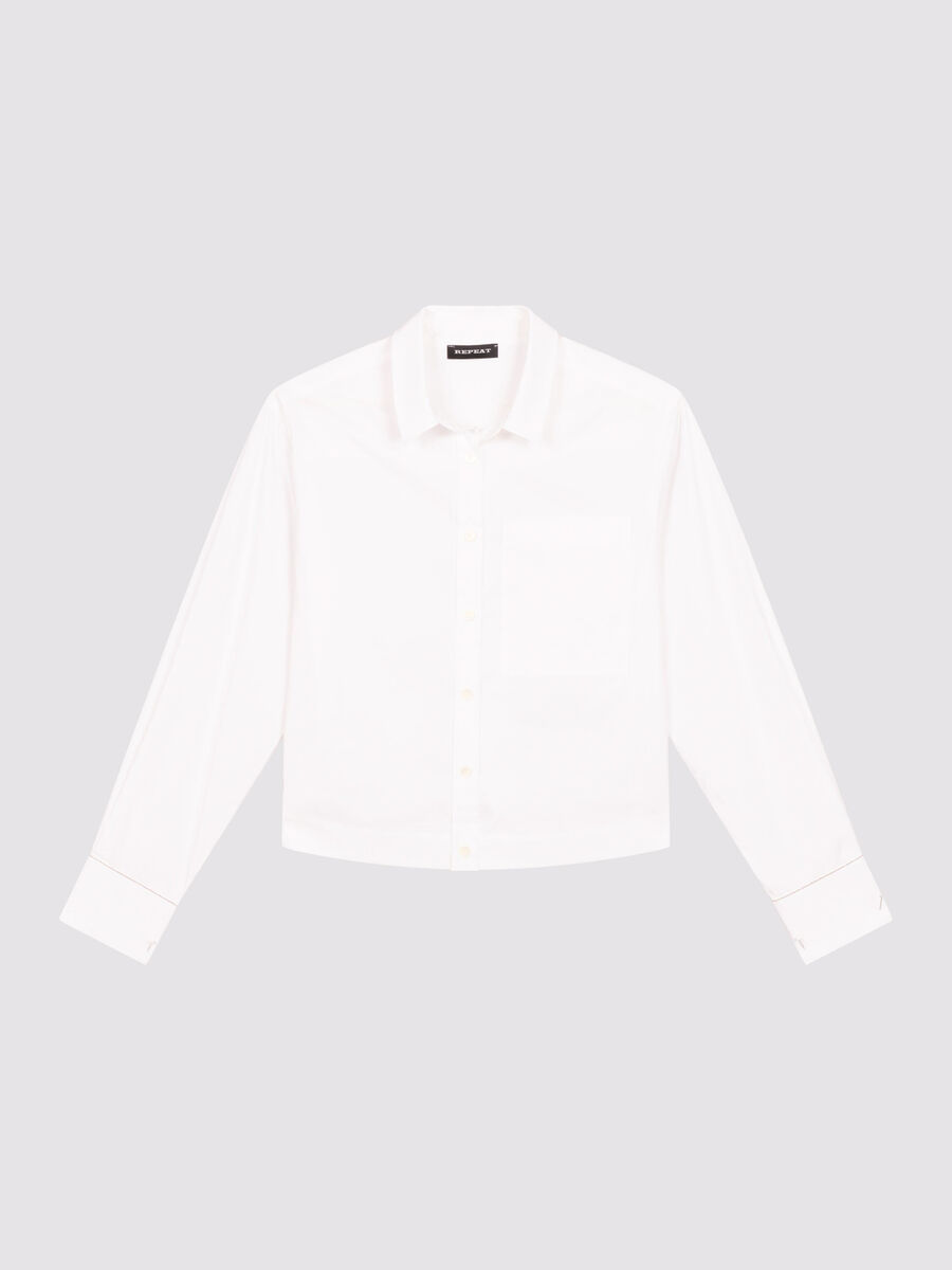 Klassische Bluse aus Baumwollpopeline image number 6