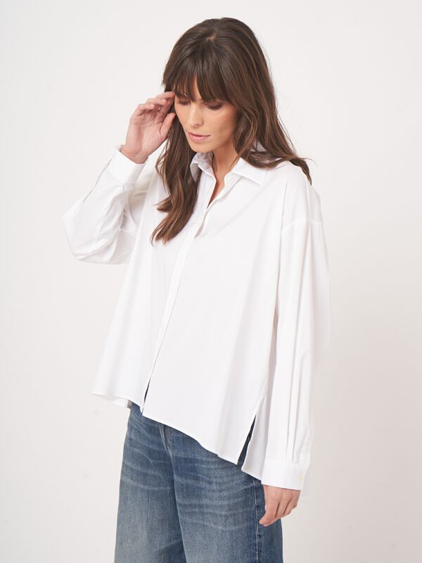 Chemise a-line femme — col classique & fentes côtés image number 0