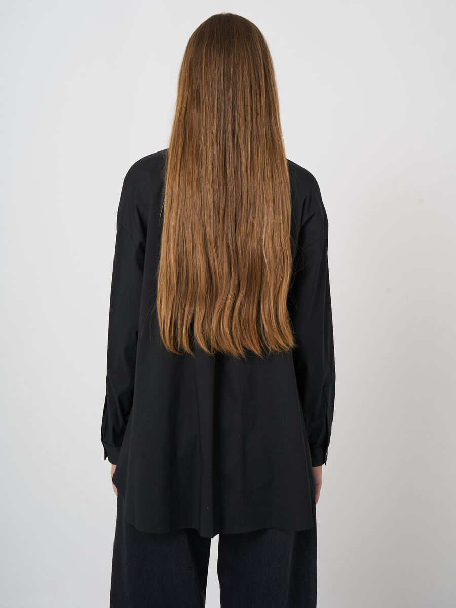 A-Linien-Bluse aus Stretch-Baumwolle mit Blusenkragen image number 4