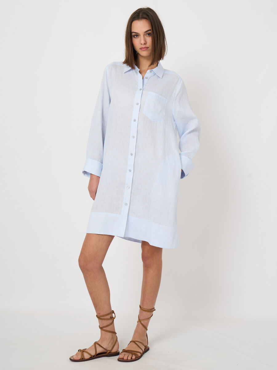 Women&rsquo;s pure linen shirt dress | repeat image number 0