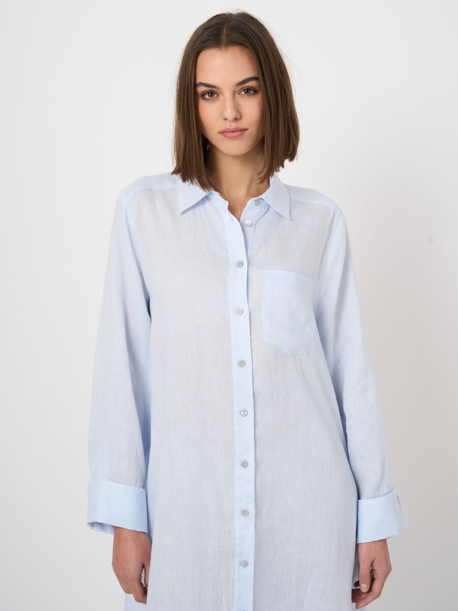 Women&rsquo;s pure linen shirt dress | repeat image number 2