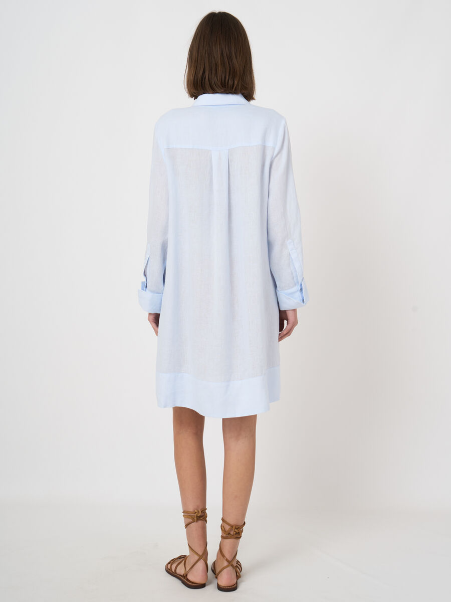 Women&rsquo;s pure linen shirt dress | repeat image number 3