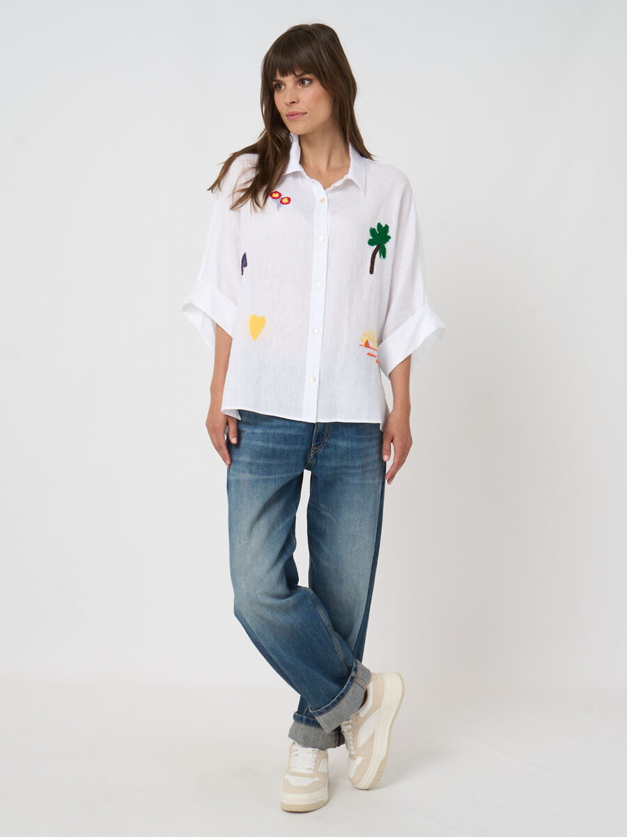 Women&rsquo;s linen blouse with embroidery | repeat image number 5
