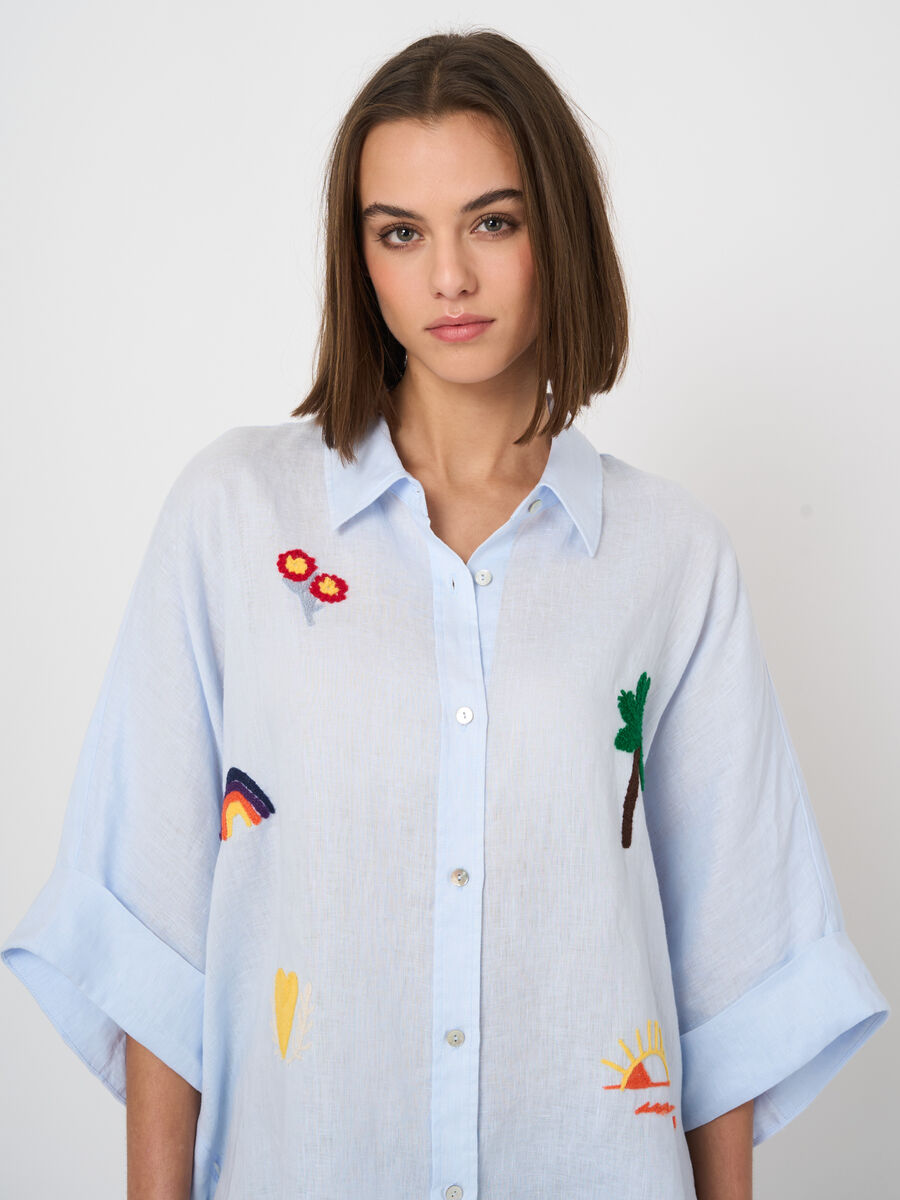 Women&rsquo;s linen blouse with embroidery | repeat image number 2