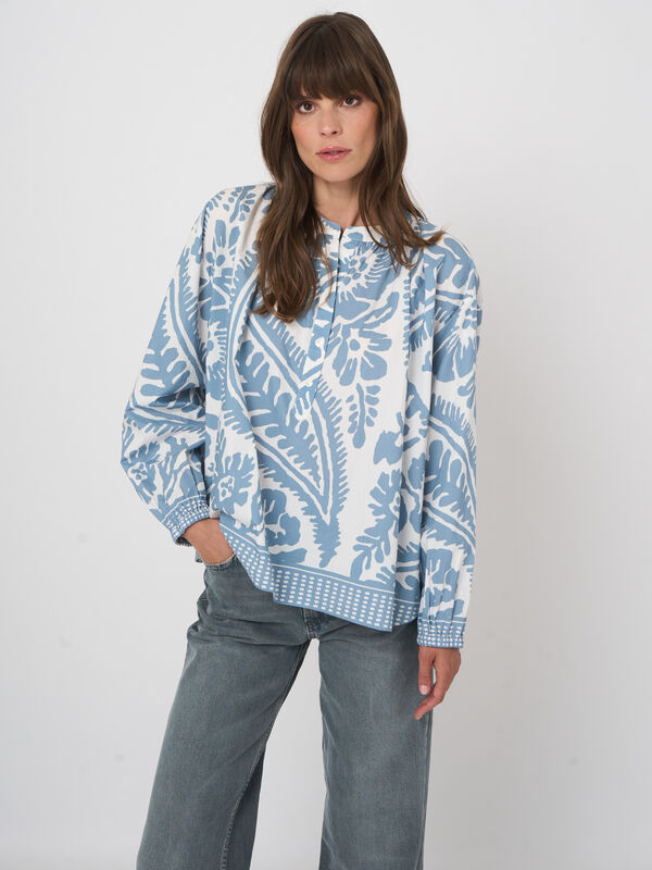 Women&rsquo;s cotton oversized pattern blouse | repeat image number 5