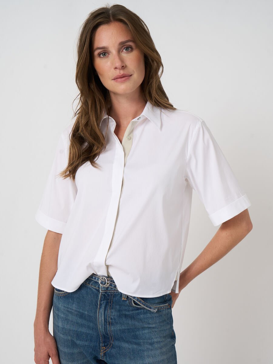 Women&rsquo;s stretch poplin blouse | repeat image number 0
