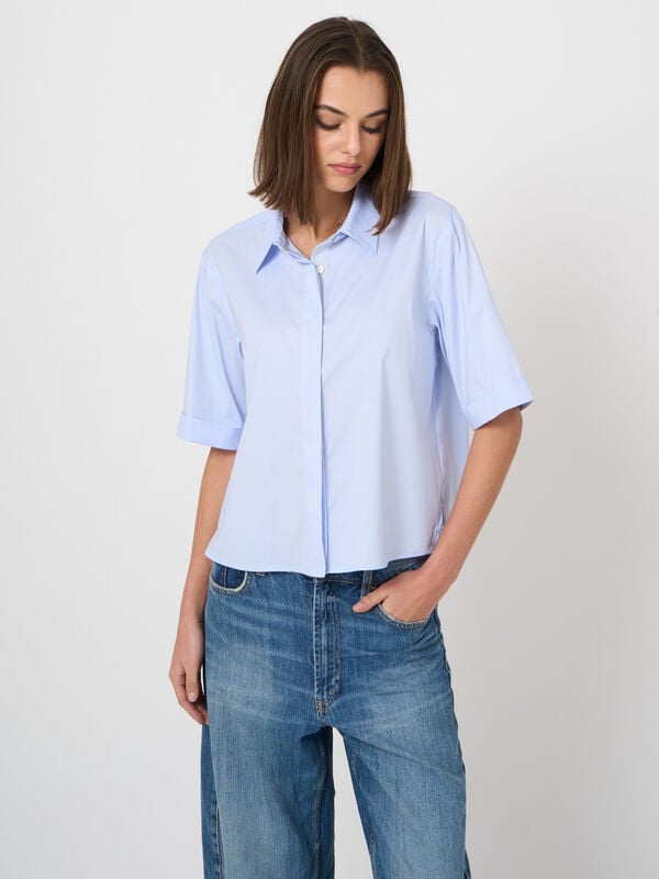 Women&rsquo;s stretch poplin blouse | repeat image number 0