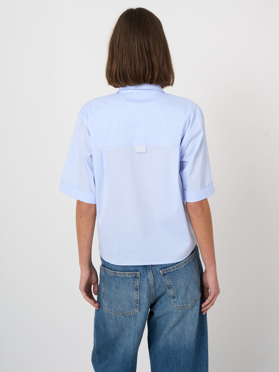 Chemise femme en popeline stretch image number 3