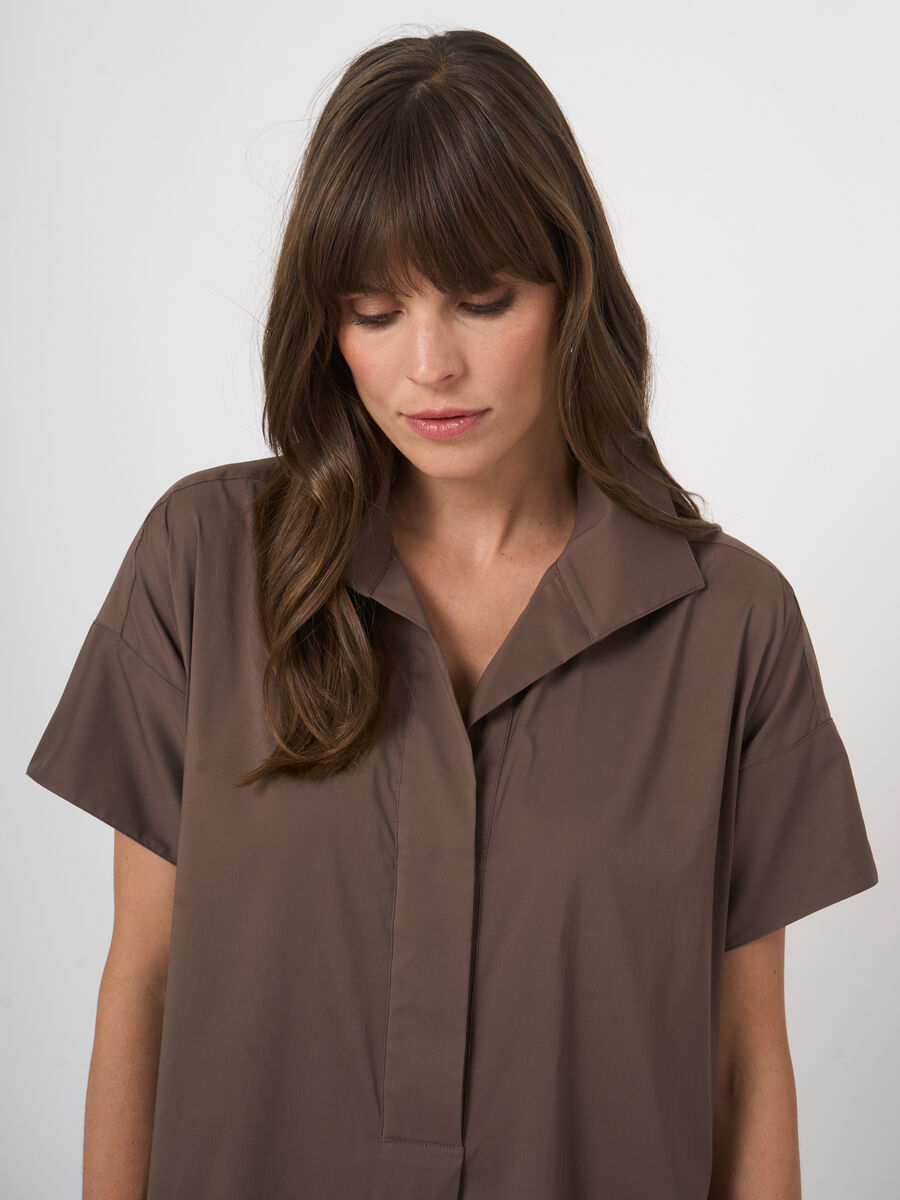 Women&rsquo;s stretch poplin a-line dress | repeat image number 4