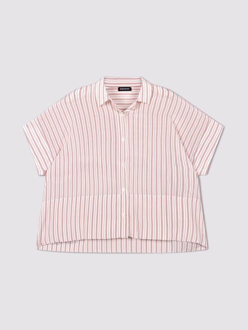 Women&rsquo;s pure silk striped blouse | repeat