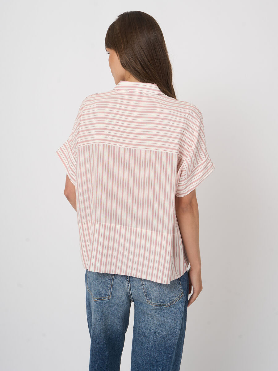 Women&rsquo;s pure silk striped blouse | repeat image number 5