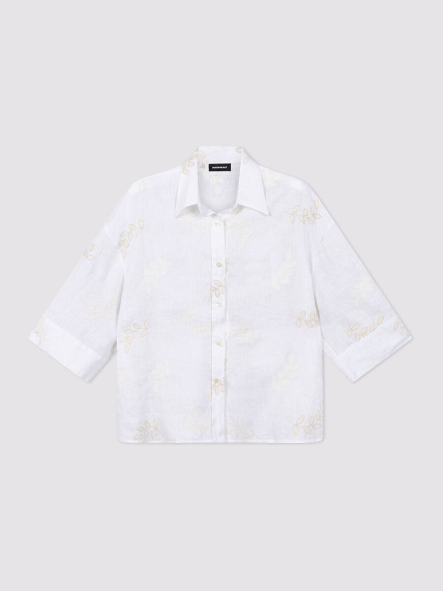 Women&rsquo;s linen embroidered blouse | repeat image number 1