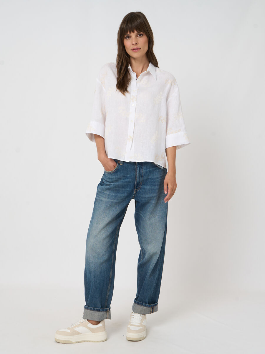 Women&rsquo;s linen embroidered blouse | repeat image number 5
