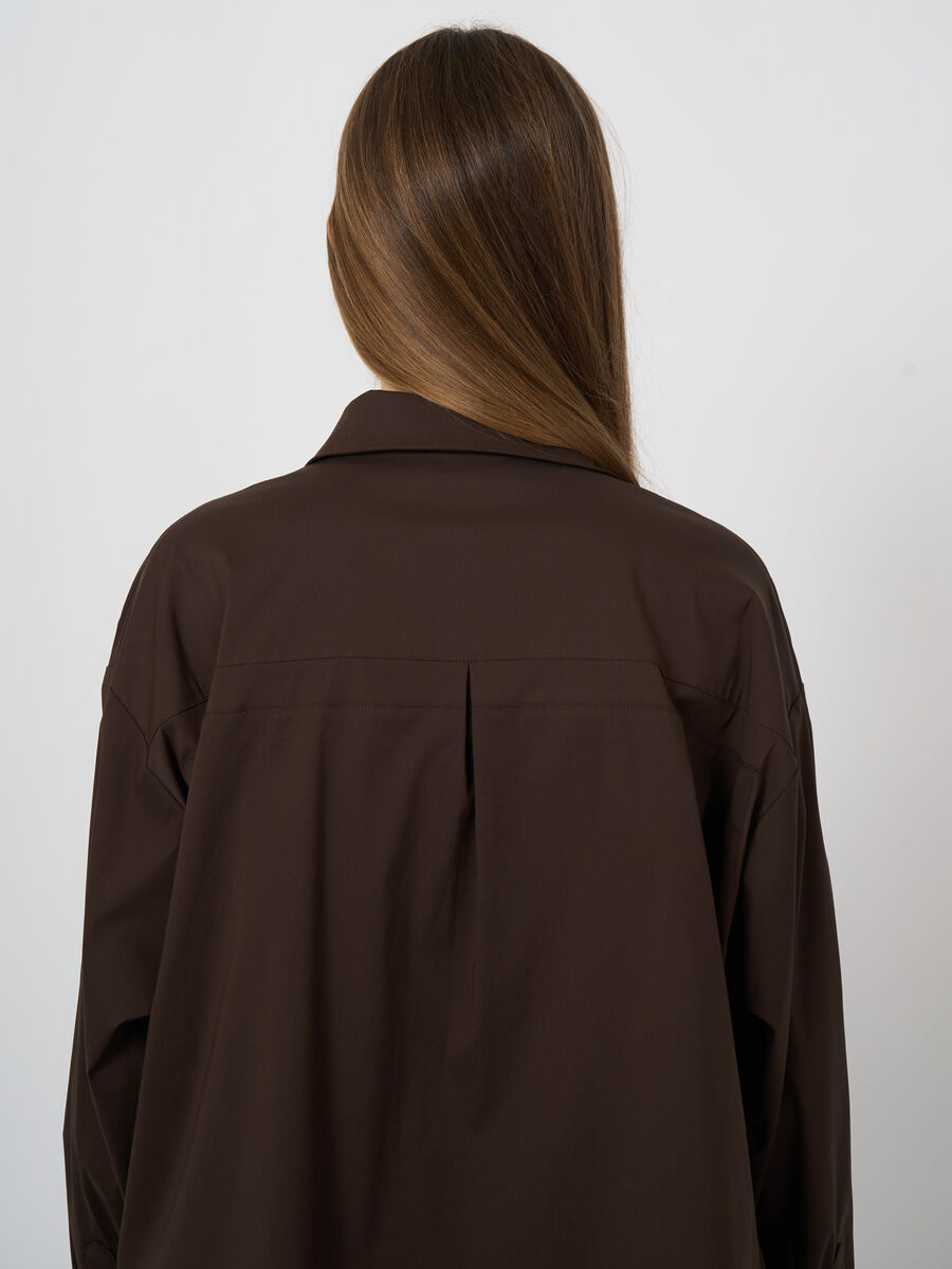 Blouse en popeline stretch avec poche poitrine image number 3
