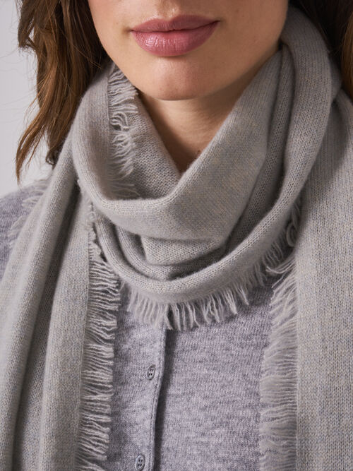 Kaschmirschal mit Fransen
