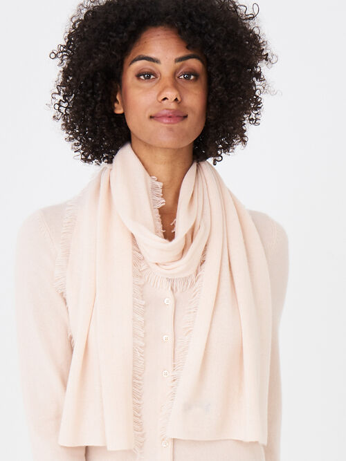 Cashmere sjaal met franjes