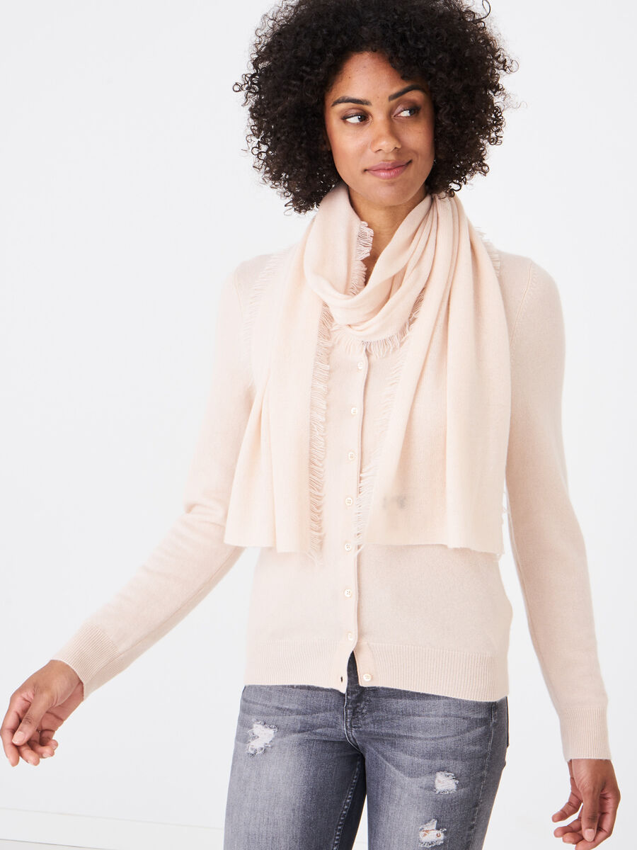 Cashmere sjaal met franjes image number 1