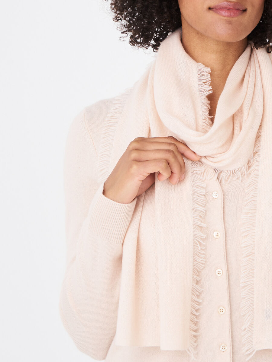 Cashmere sjaal met franjes image number 2