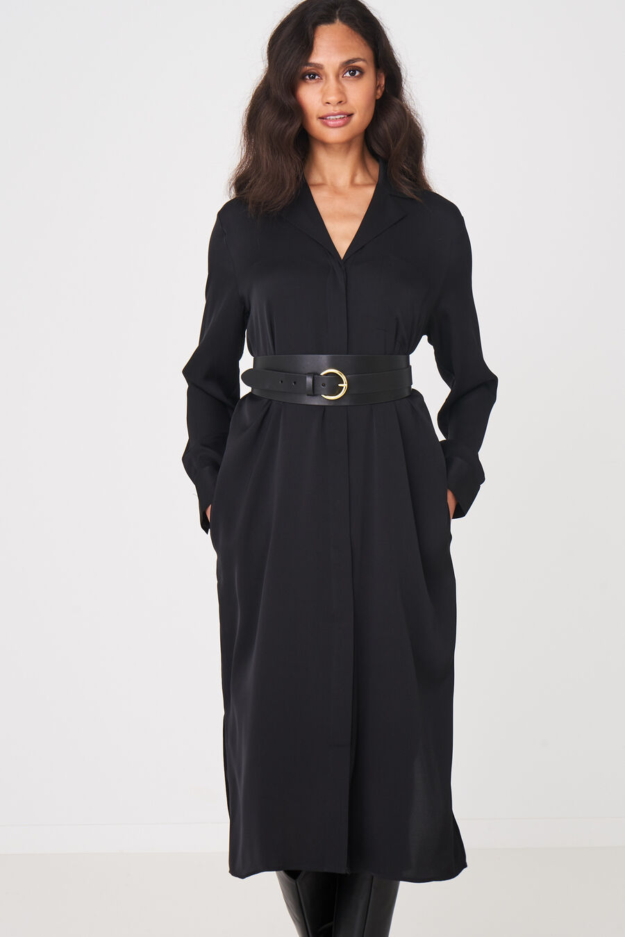 Taillengürtel aus Leder mit Dornschnalle image number 3