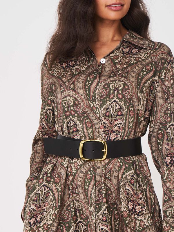 Brede leren riem image number 2