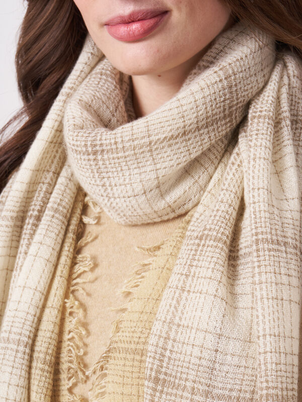 Gerader Karo-Schal aus Kaschmir-Wollmischung image number 2