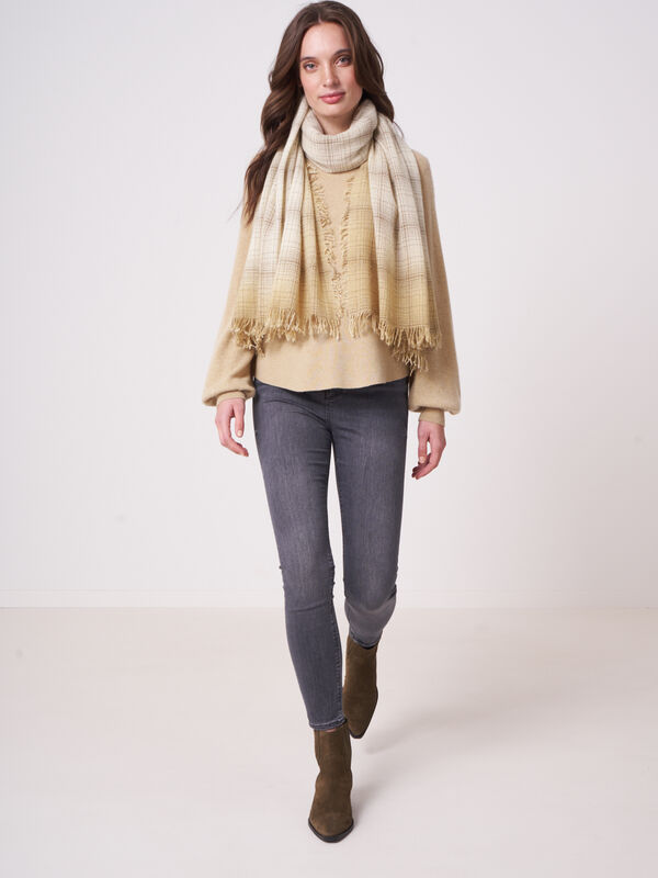 Gerader Karo-Schal aus Kaschmir-Wollmischung image number 3