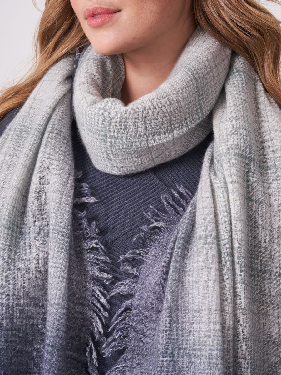 Gerader Karo-Schal aus Kaschmir-Wollmischung image number 2