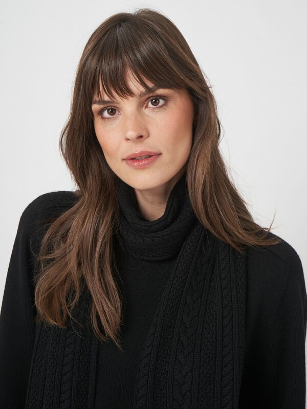 Warme kabelsjaal van merinowol - eén maat comfort image number 3