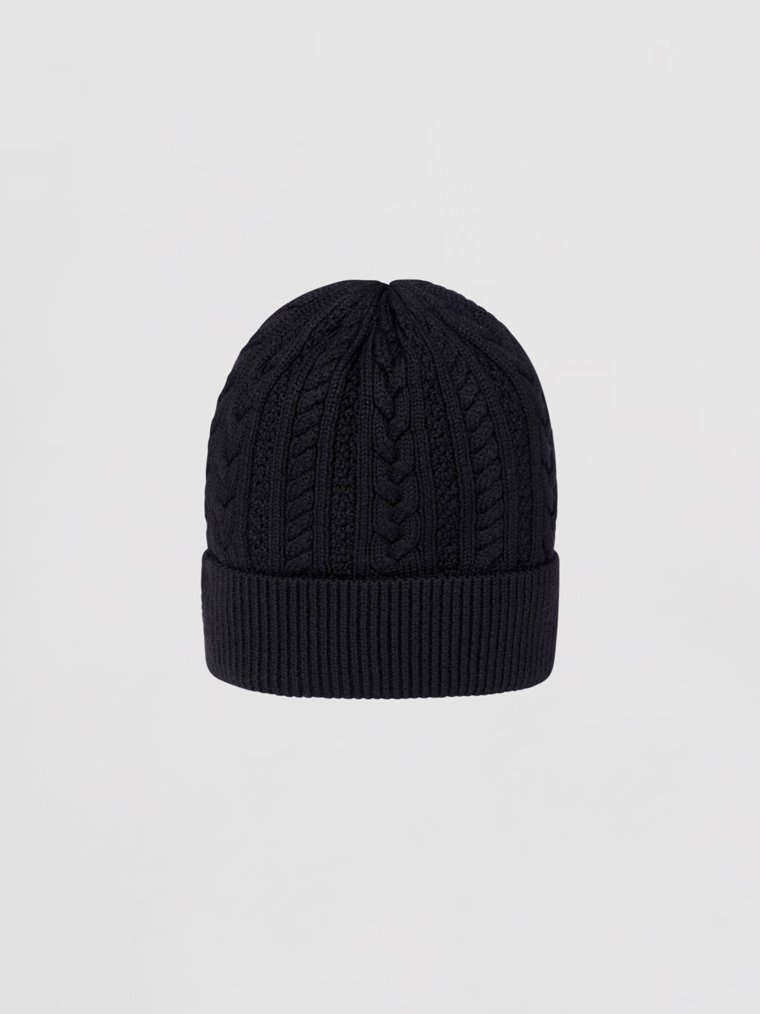 Warme kabelmuts van merinowol afbeelding