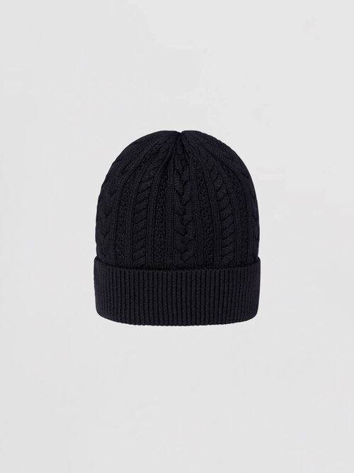 Warme kabelmuts van merinowol