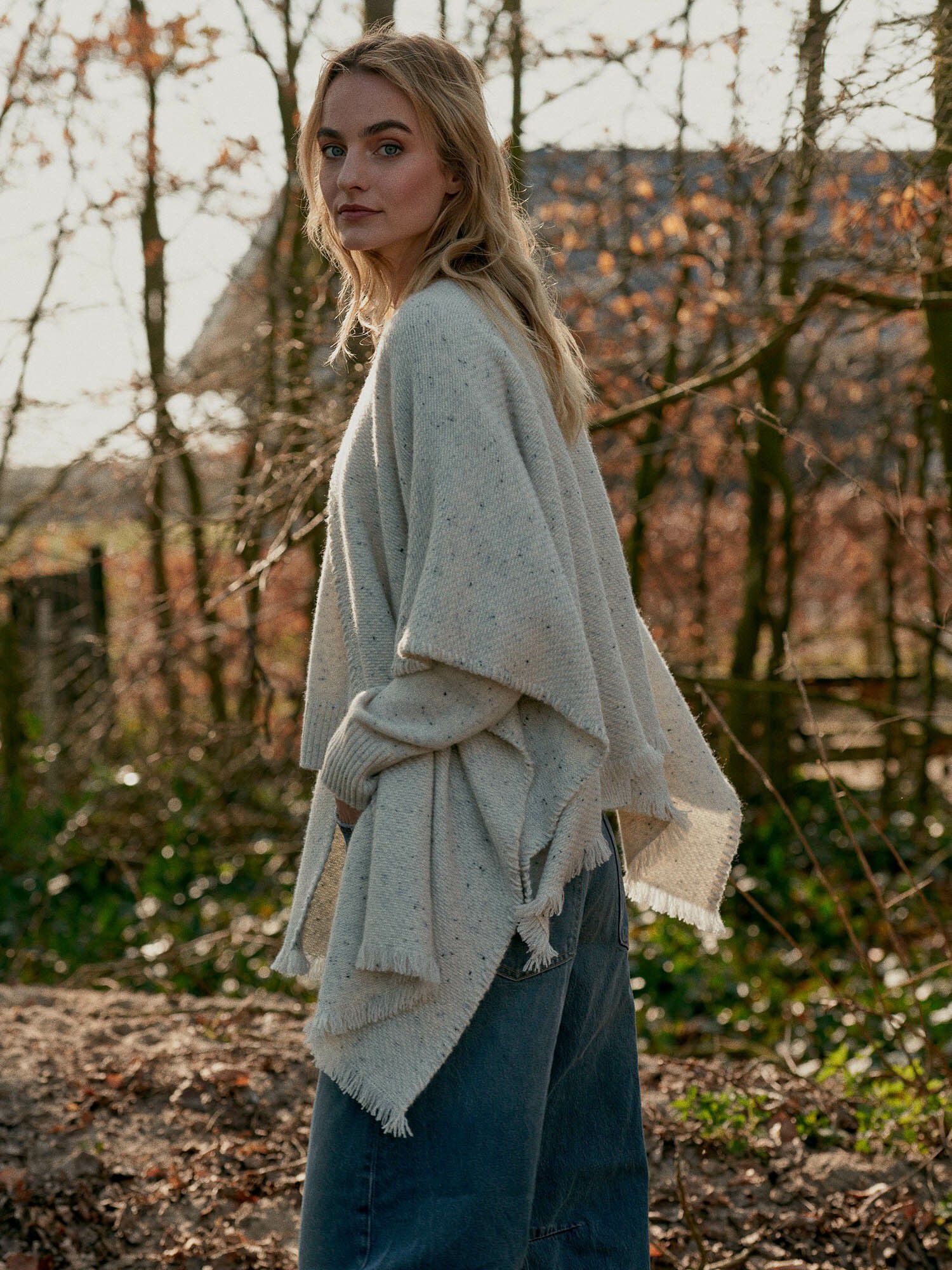 ジャケット・アウター archive Roshell feathered knit poncho archive Roshell feathered knit poncho