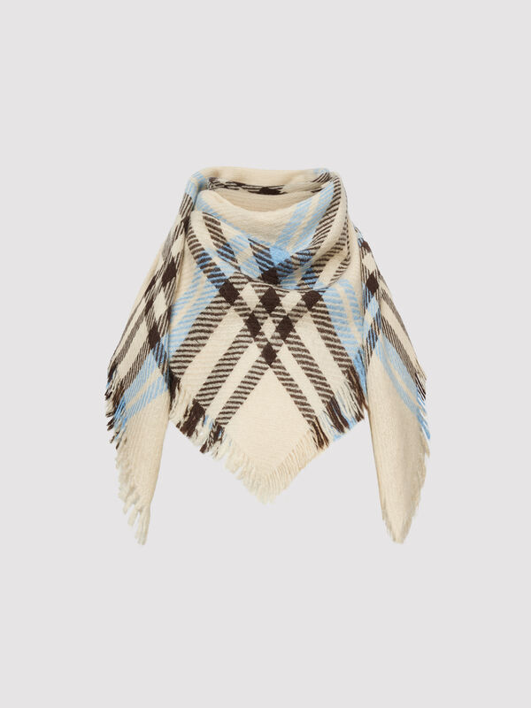 Lightweight Woven Cashmere Check Scarf image number 3