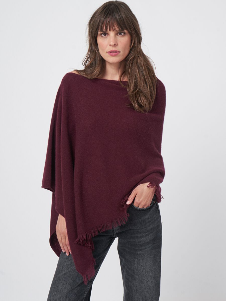 Fein gestrickter Poncho mit Fransen aus Bio-Kaschmir image number 68