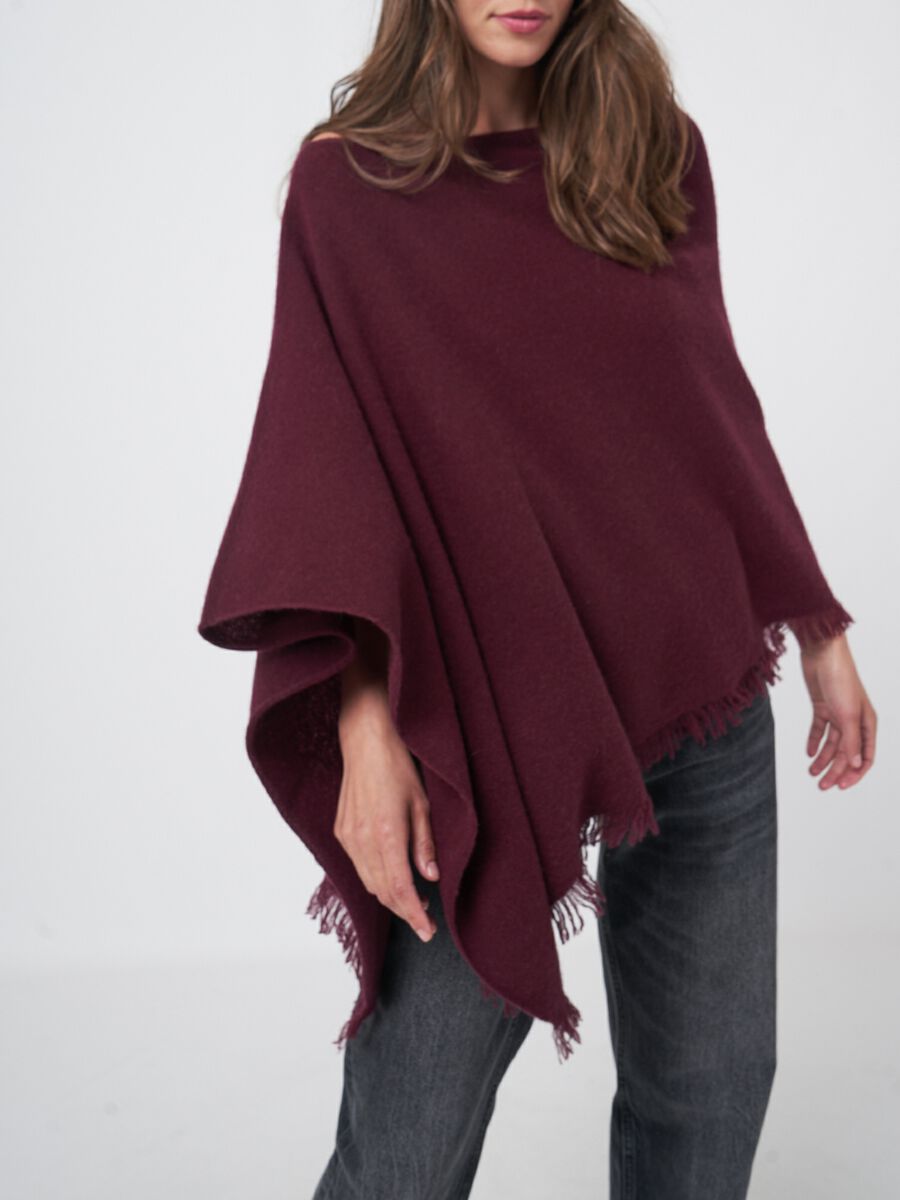 Fein gestrickter Poncho mit Fransen aus Bio-Kaschmir image number 71