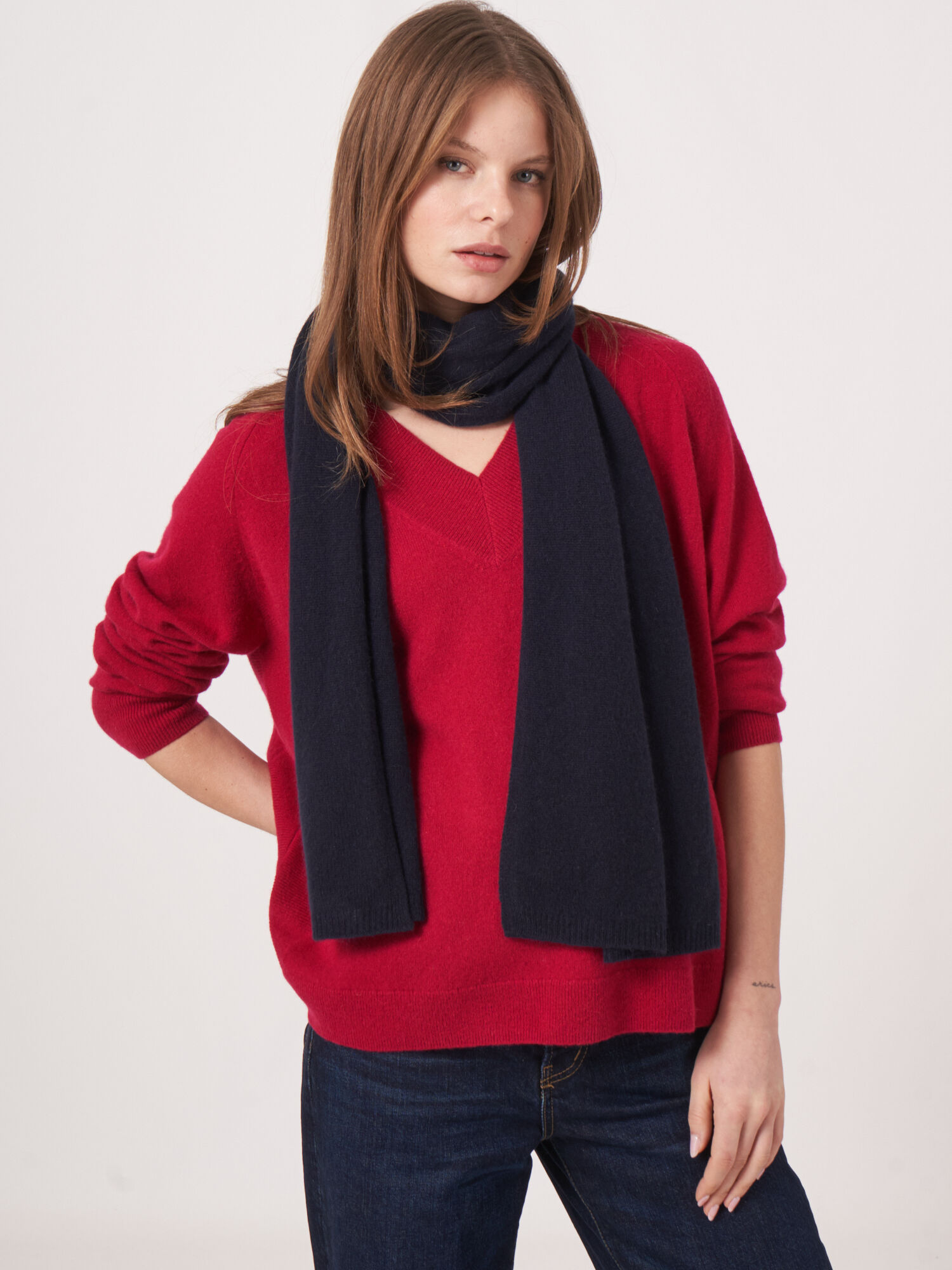 Red cashmere deals scarf womens