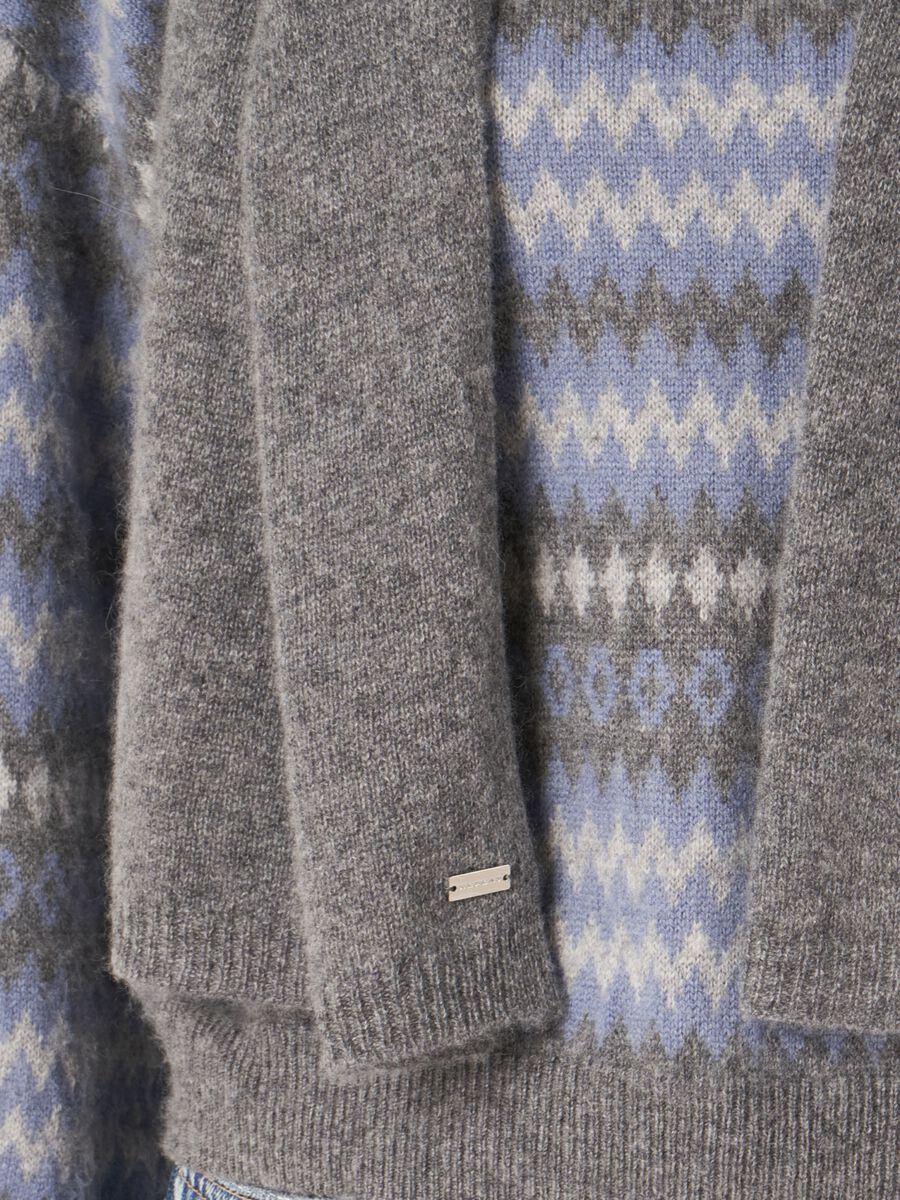 Fine knit organic cashmere scarf image number 100