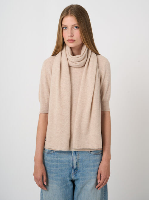 Fine knit organic cashmere scarf