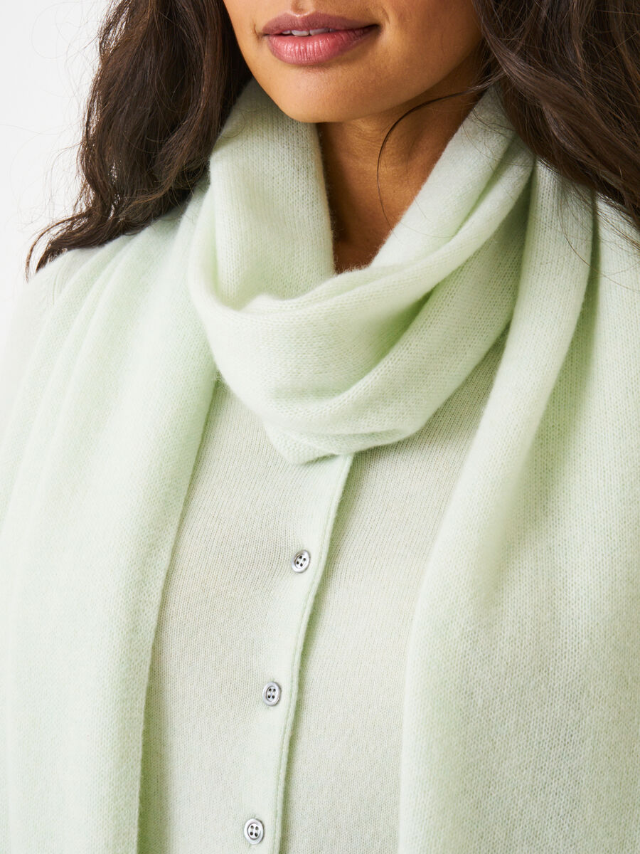 Fine knit organic cashmere scarf image number 142
